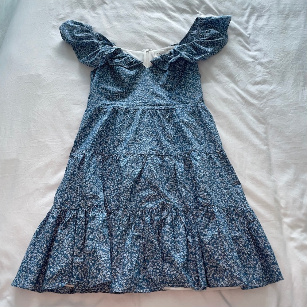 Sugar Lips  Blue Floral Sundress